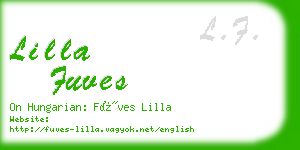 lilla fuves business card